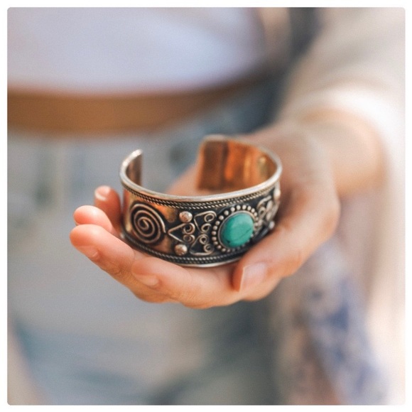 littlegypsie Jewelry - Bohemia Turquoise Stone Bangle Bracelet